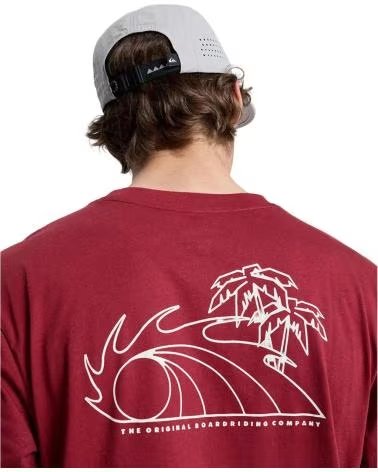 QUICKSILVER CAMISETA DE MANGA QUIKSILVER BLISS POINT EN ROJO PARA HOMBRE CORTA