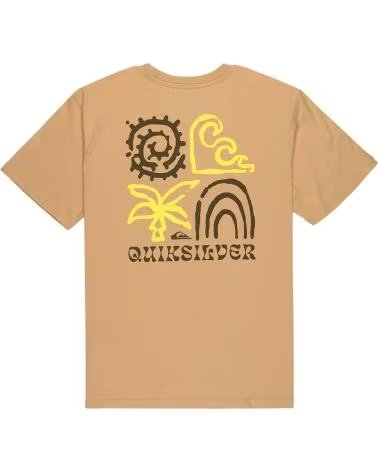 QUICKSILVER CAMISETA DE MANGA QUIKSILVER EQYZT08307-CJZ0 EN BEIGE PARA UNISEX CORTA