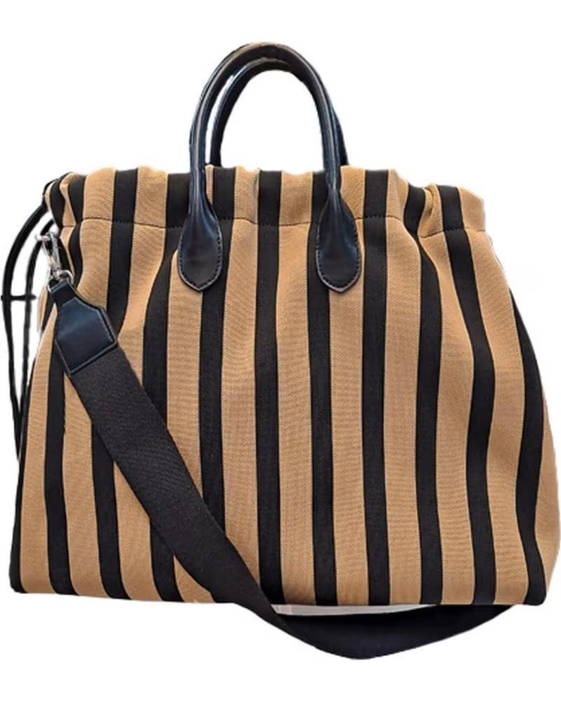 CHIKA10 CANVAS 02 STRIPED BAG - REF: 1175298/1175313 NEGRO-BLACK