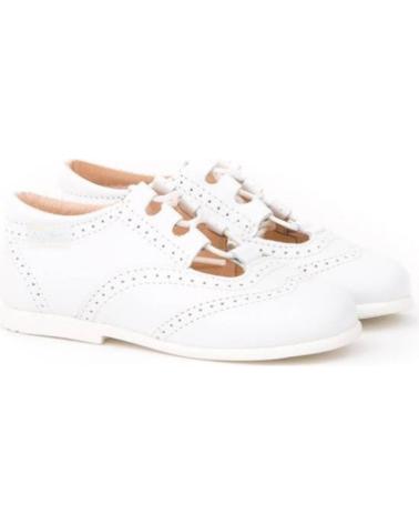 Schuhe für Mädchen und Junge ANGELITOS INGLESITA PIEL 504 BLANCO