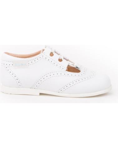 Schuhe für Mädchen und Junge ANGELITOS INGLESITA PIEL 504 BLANCO