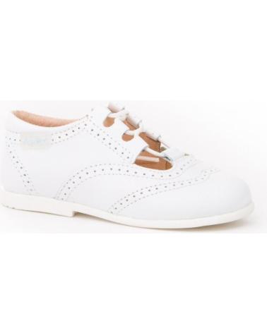 Schuhe für Mädchen und Junge ANGELITOS INGLESITA PIEL 504 BLANCO