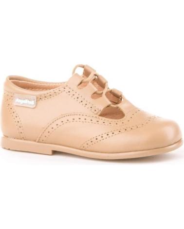 Schuhe für Mädchen und Junge ANGELITOS INGLESITA PIEL 504 CAMEL