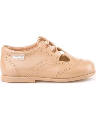 Schuhe für Mädchen und Junge ANGELITOS INGLESITA PIEL 504 CAMEL