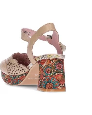 LAURA VITA SANDÁLIA THEAO 08 FLORES BEGE REF 1175441 BEIGE