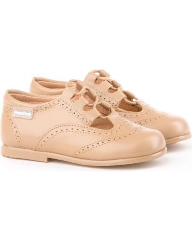 Schuhe für Mädchen und Junge ANGELITOS INGLESITA PIEL 504 CAMEL