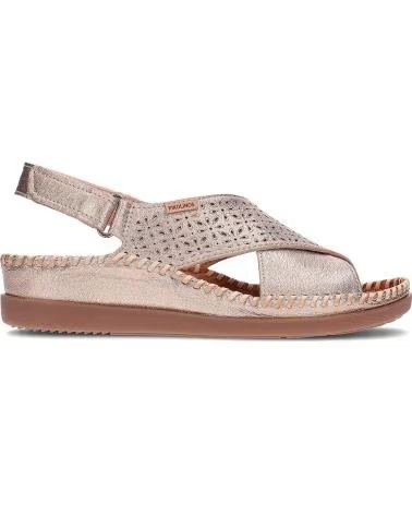 SANDALIAS DE CUÑA PIKOLINOS CADAQUÉS W8K-0848CL CON CIERRE ADHERENTE DORADO