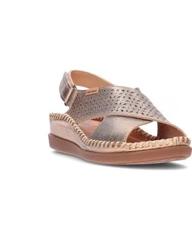 SANDALES COMPENSÉES PIKOLINOS CADAQUÉS W8K-0848CL AVEC FERMETURE AUTO-AGRIPPANTE DORADO
