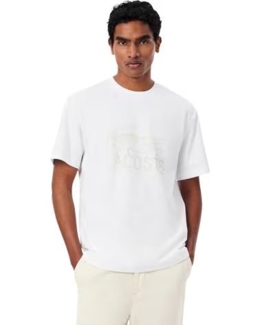 LACOSTE CAMISETA DE MANGA CORTA TH1427-001 EN BLANCO PARA HOMBRE WHITE