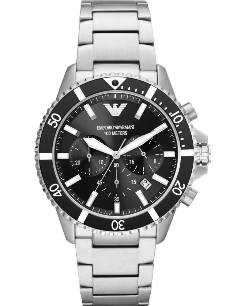 EMPORIO ARMANI RELÓGIO AR11360 CRONÓGRAFO AÇO INOXIDÁVEL PLATEADO