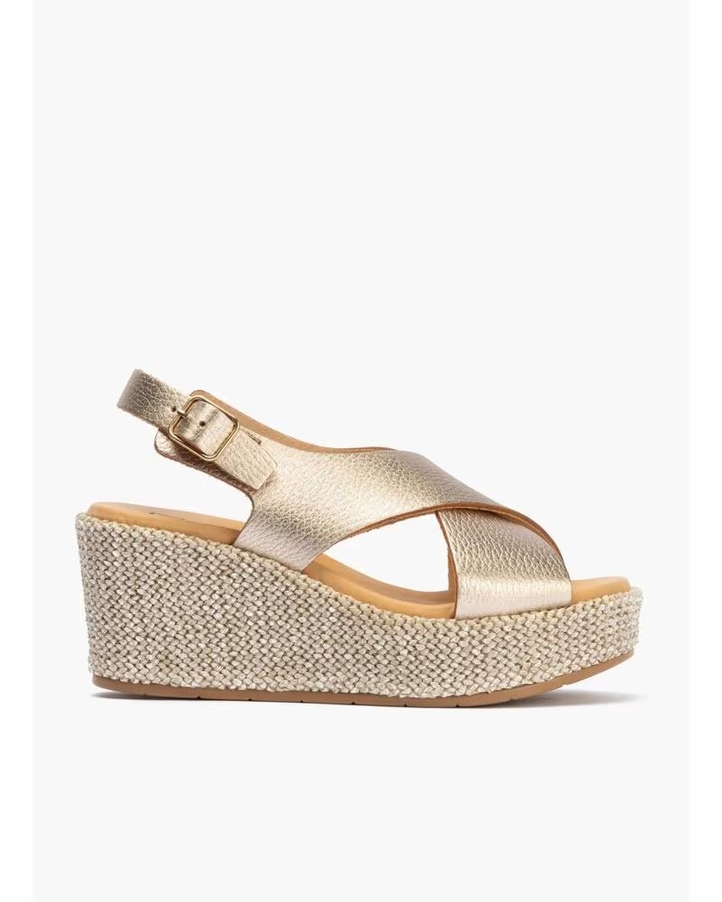 PITILLOS 11270 KEILSANDALEN GOLD ORO