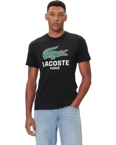 CAMISETA LACOSTE PARIS BIG CHEST CROCO CREWNECK TH5634-00 NEGRA NAN
