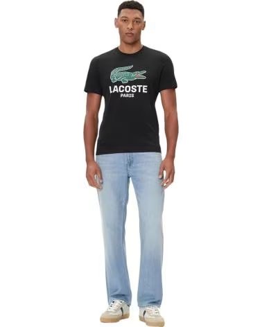 CAMISETA LACOSTE PARIS BIG CHEST CROCO CREWNECK TH5634-00 NEGRA