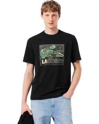 LACOSTE CAMISETA DE MANGA CORTA TH1446-031 EN NEGRO PARA HOMBRE BLACK