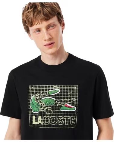 LACOSTE CAMISETA DE MANGA CORTA TH1446-031 EN NEGRO PARA HOMBRE BLACK