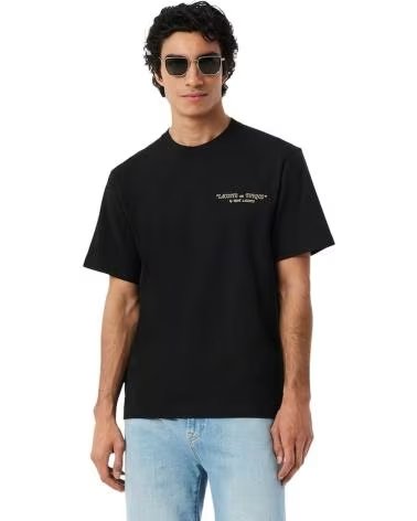 CAMISETA LACOSTE ALGODÓN GRÁFICO TENIS TH1425-031 NEGRA