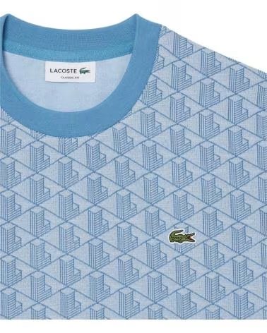 CAMISETA LACOSTE MONOGRAMA PHOENIX JACQUARD TH11971QI AZUL