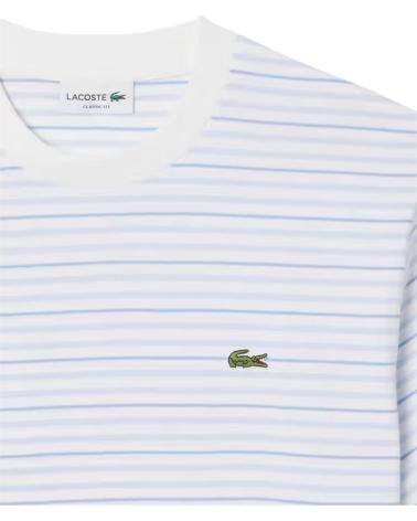 LACOSTE CAMISETA BLANCA RAYAS CREWNECK TEE BLANCO