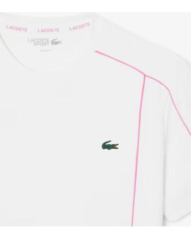 LACOSTE CAMISETA SPORT ULTRA DRY RIBETED CONTRAST REF 1176816 BLANCO