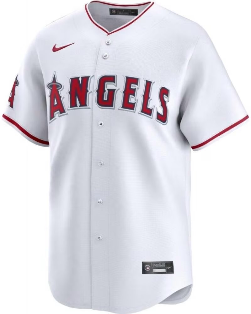 NIKE CAMISETA DE BEISBOL T770ANAIANGXVI EN ROJO PARA HOMBRE BLANCO