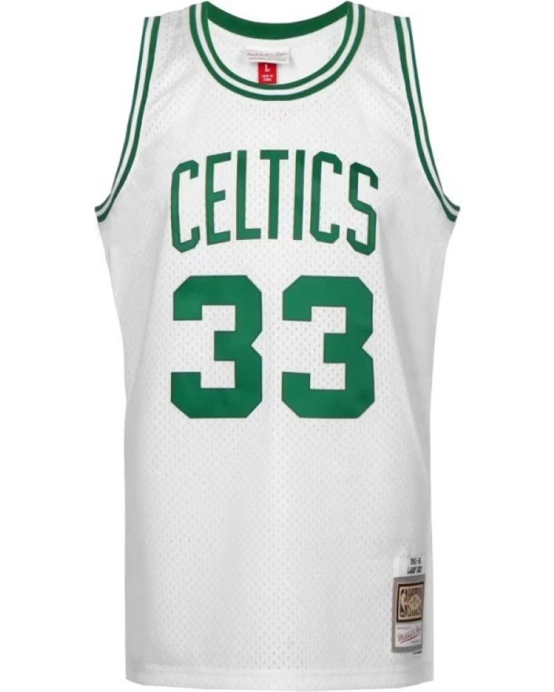 MITCHELL NESS MAILLOT & BOSTON CELTICS LARRY BIRD 33 RÉF 1176857 BLANCO