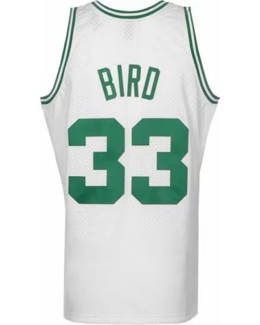 MITCHELL NESS MAILLOT & BOSTON CELTICS LARRY BIRD 33 RÉF 1176857 BLANCO
