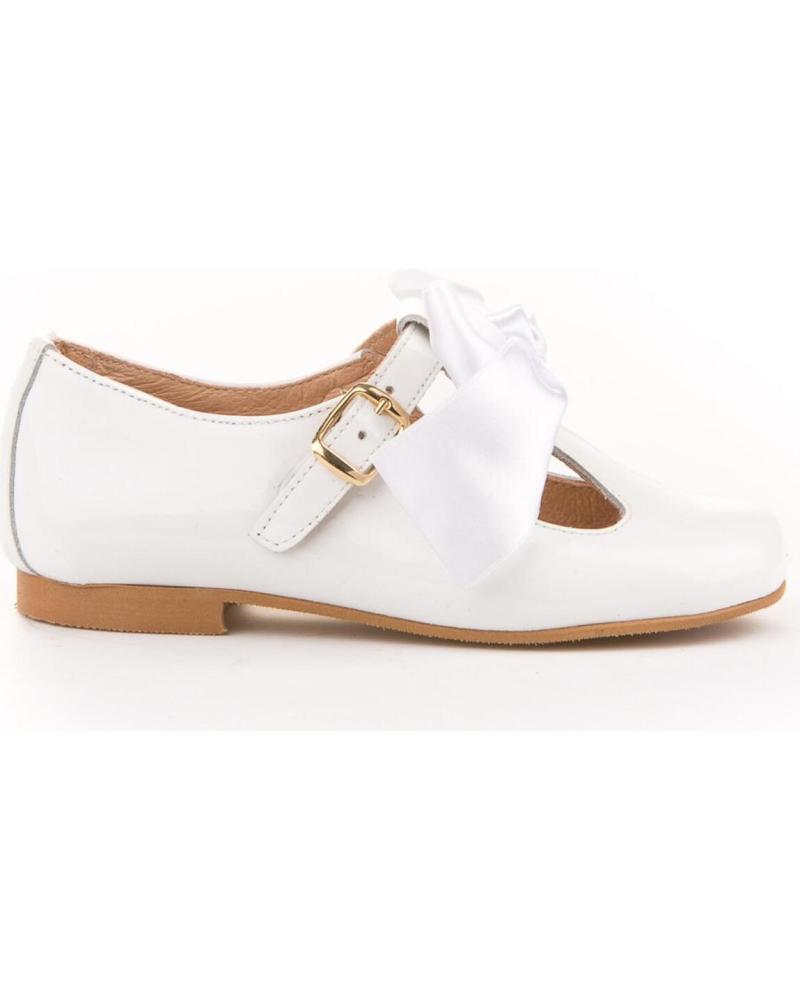 girl shoes ANGELITOS ZAPATO FRANCESITAS PIEL 516 BLANCO