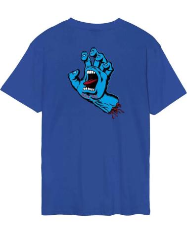 SANTA CRUZ CAMISETA SCREAMING HAND CHEST AZUL REF 1176888