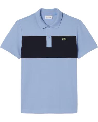 LACOSTE POLO REGULAR FIT COLOUR BLOCK SHIRT AZUL