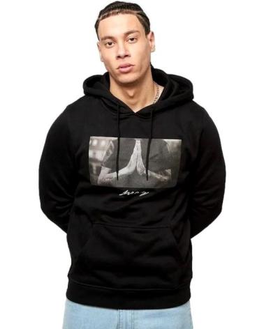MISTER TEE SUDADERA NEGRA PRAY HOODIE NEGRO