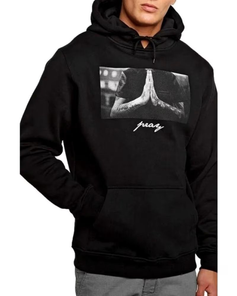 MISTER TEE SUDADERA CON CAPUCHA MT27509 EN PARA UNISEX NEGRO