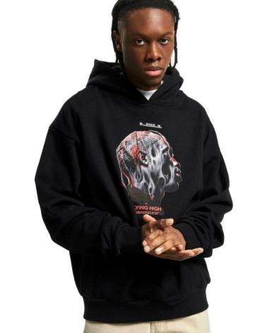 MISTER TEE SUDADERA NEGRA FLYING HIGH HEAVY OVERSIZED HOODIE NEGRO