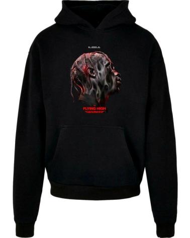 MISTER TEE SUDADERA NEGRA FLYING HIGH HEAVY OVERSIZED HOODIE NEGRO