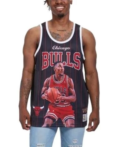 MITCHELL NESS CAMISETA DE BALONCESTO SCOTTIE PIPPEN CHICAGO BULLS EN ROJO NEGRO