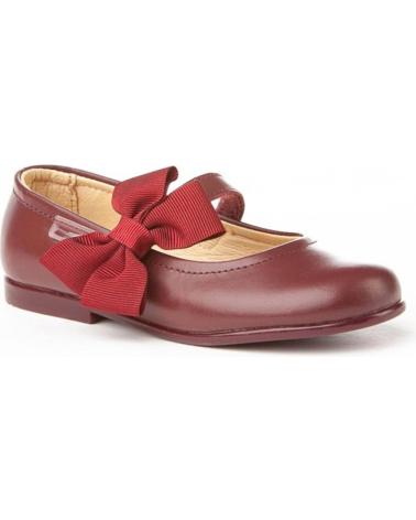 girl shoes ANGELITOS ZAPATO FRANCESITAS PIEL 519 BURDEOS