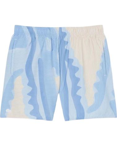 LACOSTE BANADOR STRIPPED CROCO SWIMSHORT BEIGE