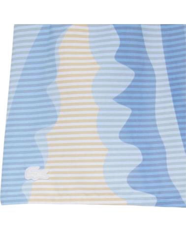 LACOSTE BANADOR STRIPPED CROCO SWIMSHORT BEIGE