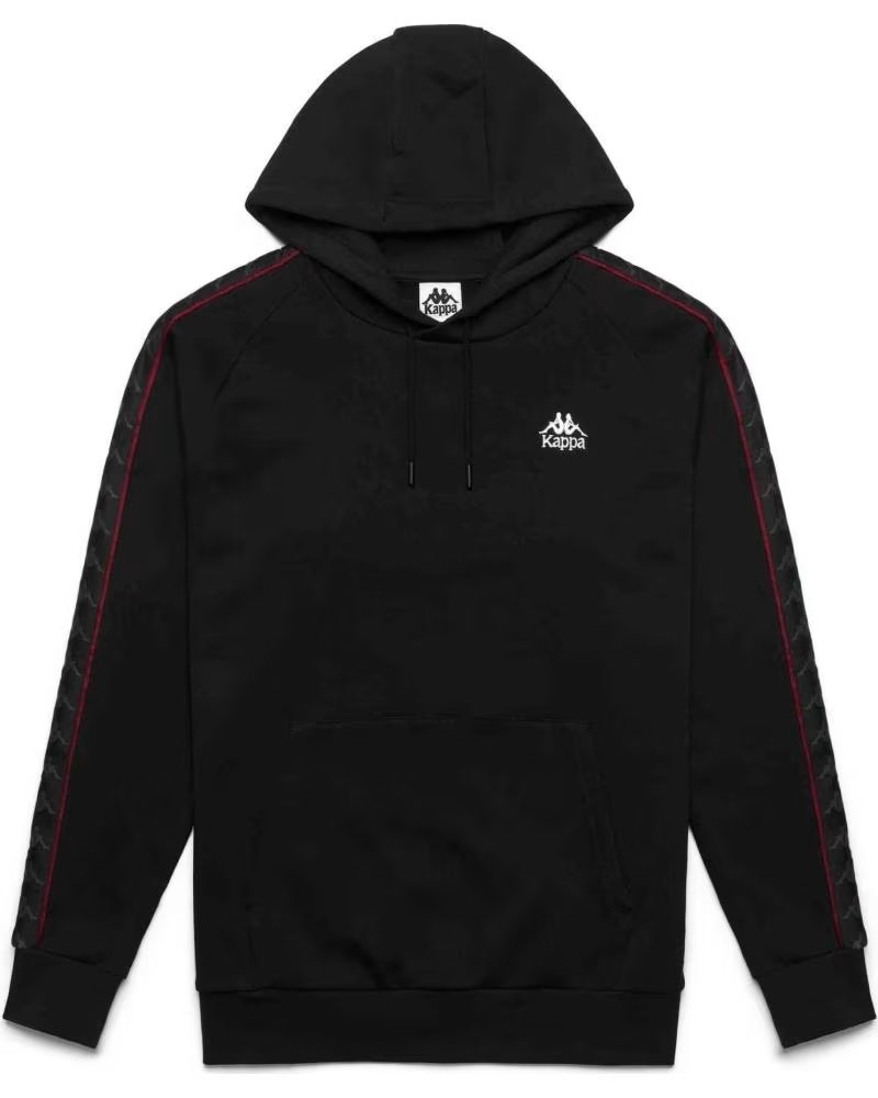 KAPPA SUDADERA CON CAPUCHA MADISONR09 EN PARA HOMBRE NEGRO