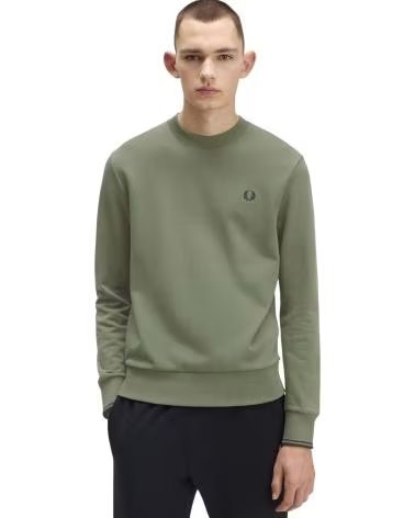 FRED PERRY SUDADERA CREW NECK SWEATSHIRT EN PARA HOMBRE VERDE