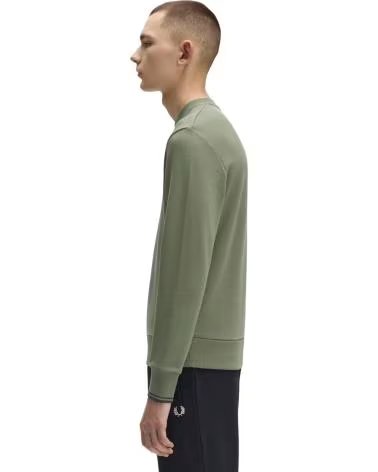 FRED PERRY SUDADERA CREW NECK SWEATSHIRT EN PARA HOMBRE VERDE