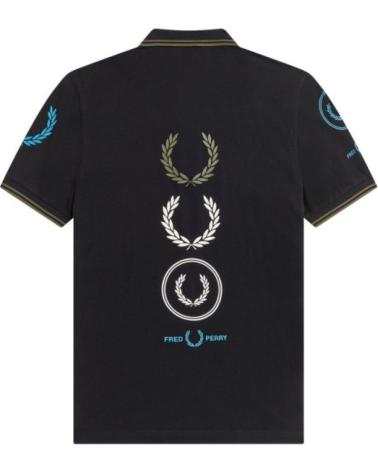 FRED PERRY CAMISETA NEGRA GRAPHIC BRANDED TEE NEGRO