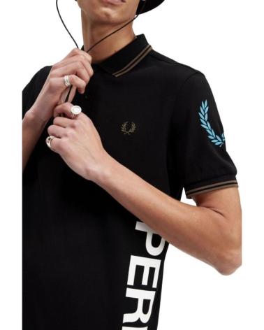 FRED PERRY CAMISETA NEGRA GRAPHIC BRANDED TEE NEGRO
