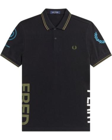 FRED PERRY CAMISETA NEGRA GRAPHIC BRANDED TEE NEGRO