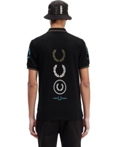 FRED PERRY CAMISETA NEGRA GRAPHIC BRANDED TEE NEGRO