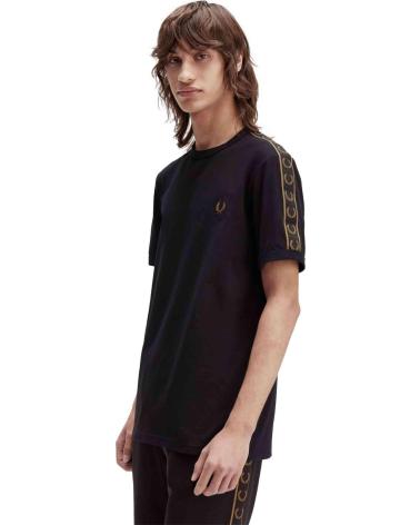 FRED PERRY CAMISETA NEGRA CONTRAST TAPE RINGER TEE NEGRO