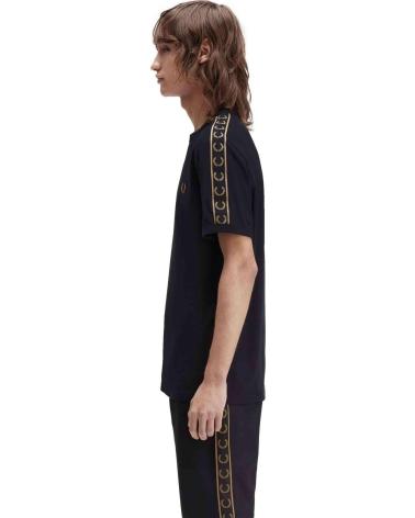 FRED PERRY CAMISETA NEGRA CONTRAST TAPE RINGER TEE NEGRO