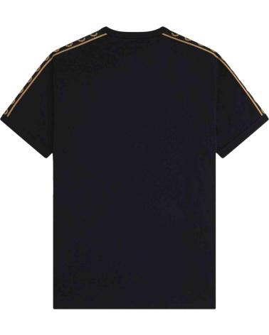 FRED PERRY CAMISETA NEGRA CONTRAST TAPE RINGER TEE NEGRO