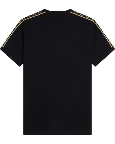 FRED PERRY CAMISETA CONTRAST TAPE RINGER NEGRO REF 1177087