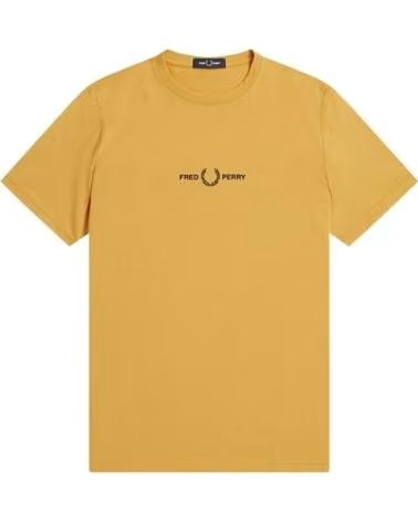 FRED PERRY CAMISETA DE MANGA CORTA EMBROIDERED T-SHIRT EN PARA AMARILLO