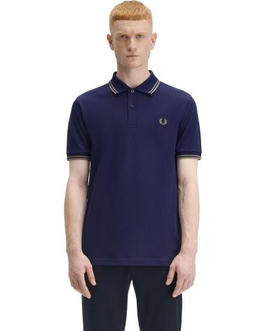 POLO FRED PERRY TWIN TIPPED SHIRT MARINO-VERDE REF: 1177095 AZUL